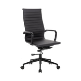 Aura All Black High Back Bonded Leather Executive Office Chair