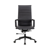 Aura All Black High Back Bonded Leather Executive Office Chair