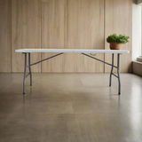 Basics by Mogo - 6ft x 2ft 6in Plastic Fold-in-Half Table (1800mm x 740mm)