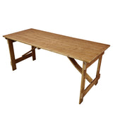 Folding Farm Table Rustic Finish - 6ft x 2ft 6in (1830mm x 760mm)