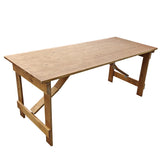 Folding Farm Table Rustic Finish - 6ft x 2ft 6in (1830mm x 760mm)