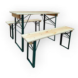 Festival Wooden Folding Beer Table & Bench Set - 4ft (1100mm)