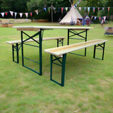 Festival Wooden Folding Beer Table & Bench Set - 6ft (1800mm)