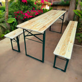 Festival Wooden Folding Beer Table & Bench Set - 4ft (1100mm)