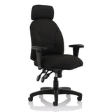 Jet Black Fabric Executive Office Chair