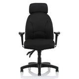 Jet Black Fabric Executive Office Chair